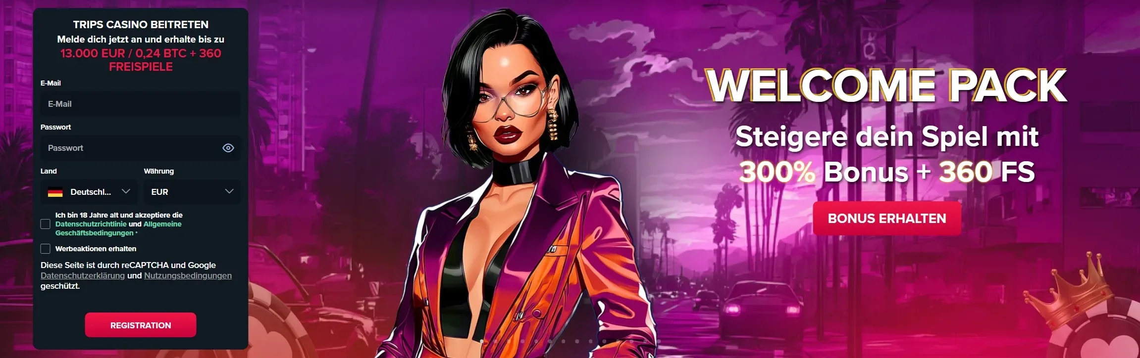 Tripscasino banner PC
